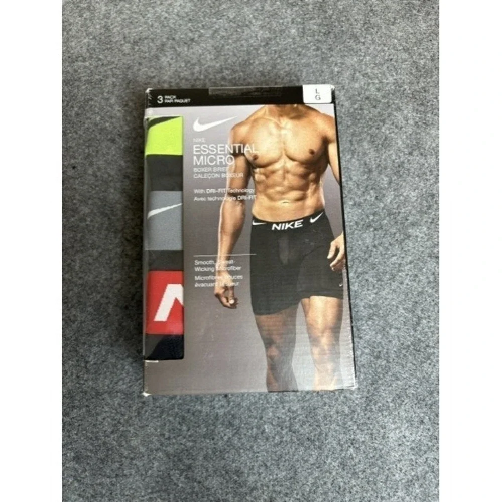 Nike Essential Micro Boxer Briefs 3-Pack Men's Large Dri-FIT Underwear - Picture 1 of 4